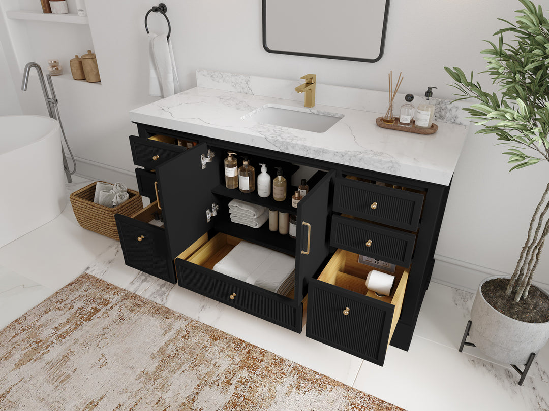 Alys 60 in. W x 22 in. D Single Sink Bathroom Vanity