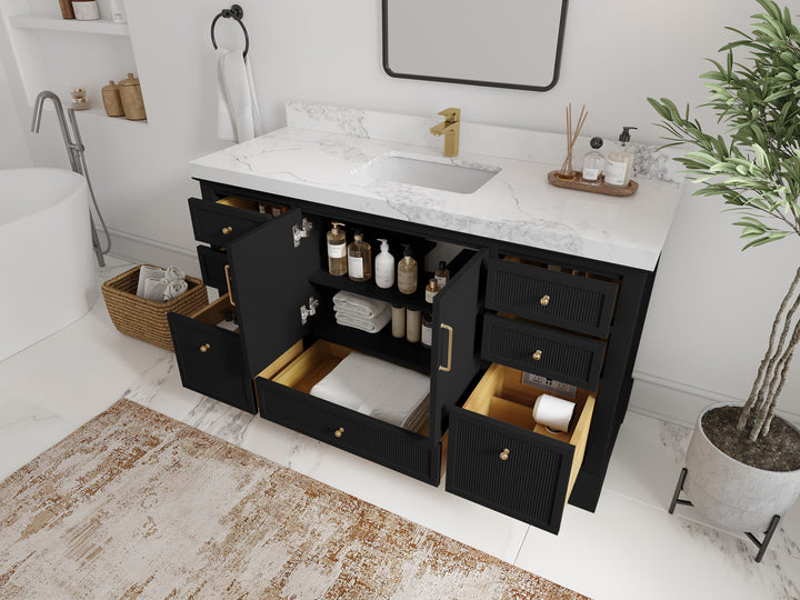 Alys 60 in. W x 22 in. D Single Sink Bathroom Vanity - photo 3
