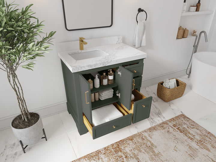 Alys 36 in. W x 22 in. D Left Offset Sink Bathroom Vanity - photo 3