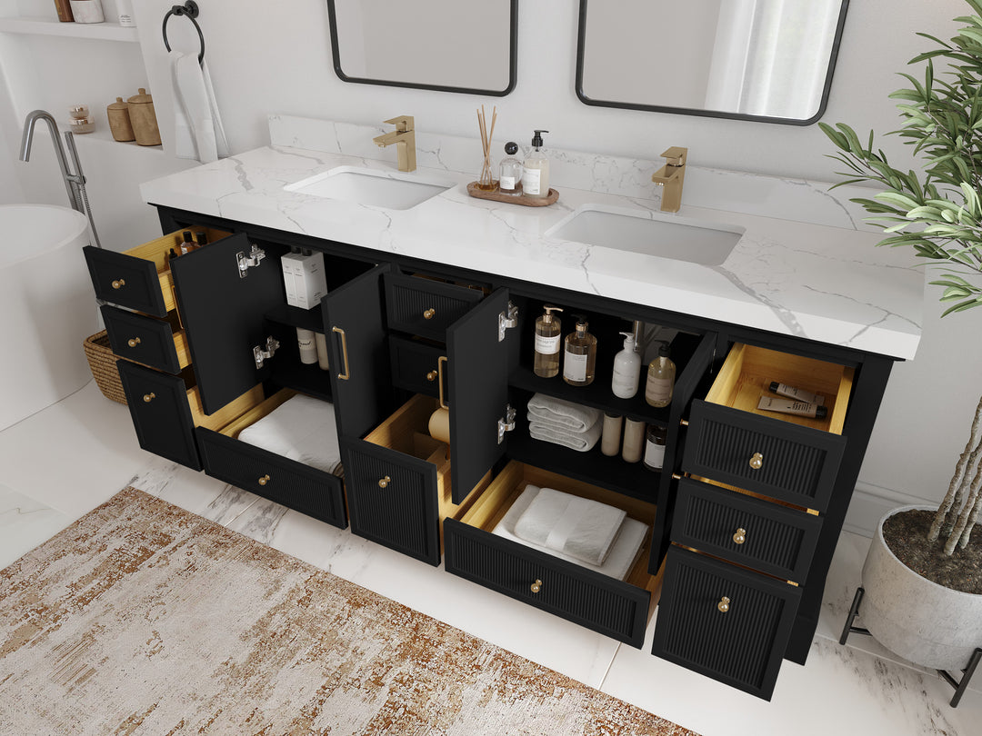 Alys 80 in. W x 22 in. D Double Sink Bathroom Vanity