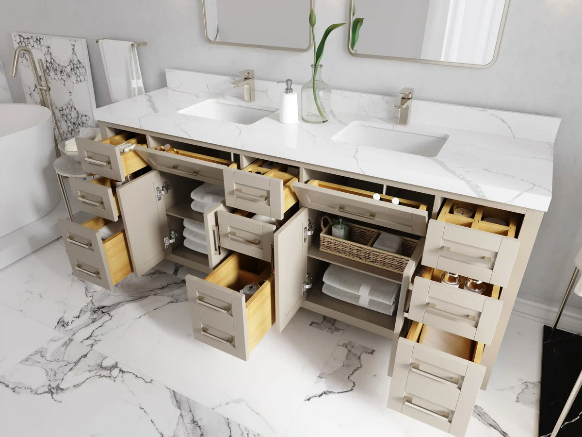 Cambridge 80 in. W x 22 in. D Double Sink Bathroom Vanity