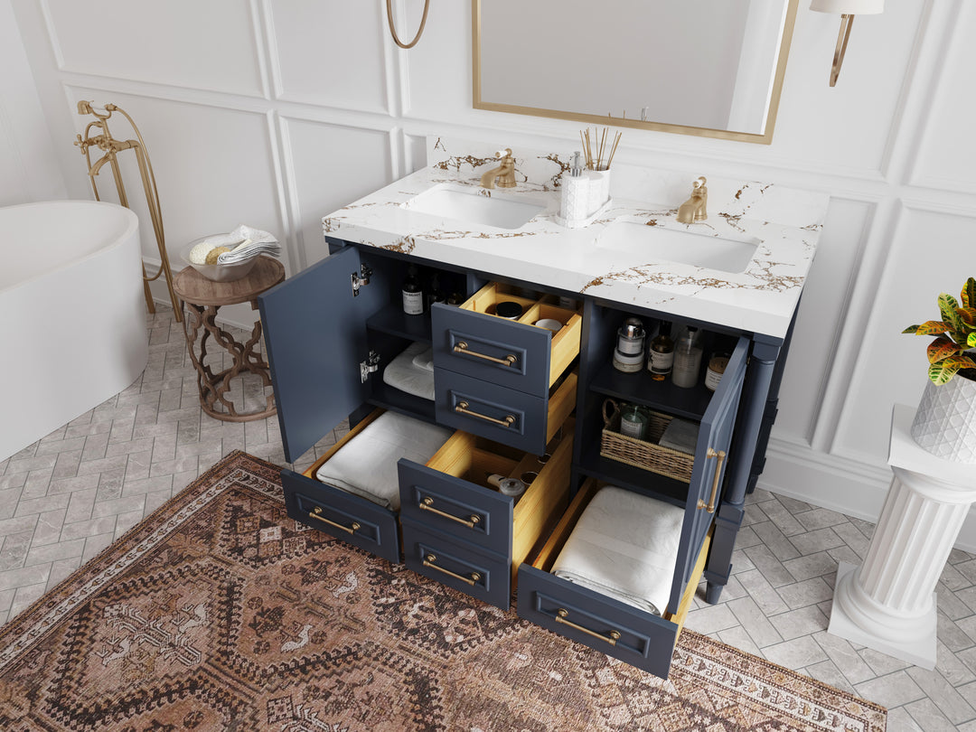 Aberdeen 48 in. W x 22 in. D Double Sink Bathroom Vanity