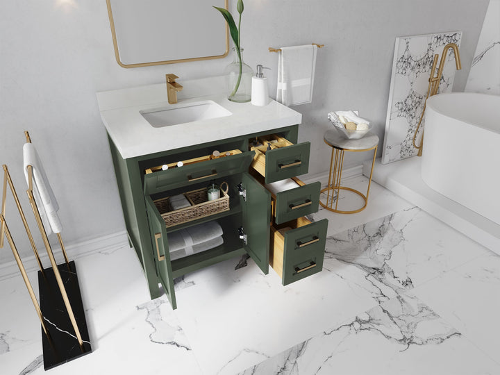 Cambridge 36 in. W x 22 in. D Left Offset Sink Bathroom Vanity - photo 3