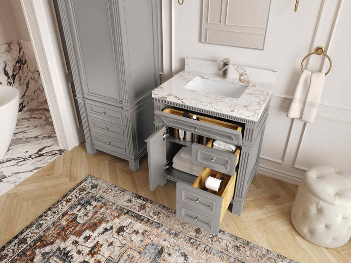 Paris 30 in. W x 22 in. D Single Sink Bathroom Vanity - photo 3
