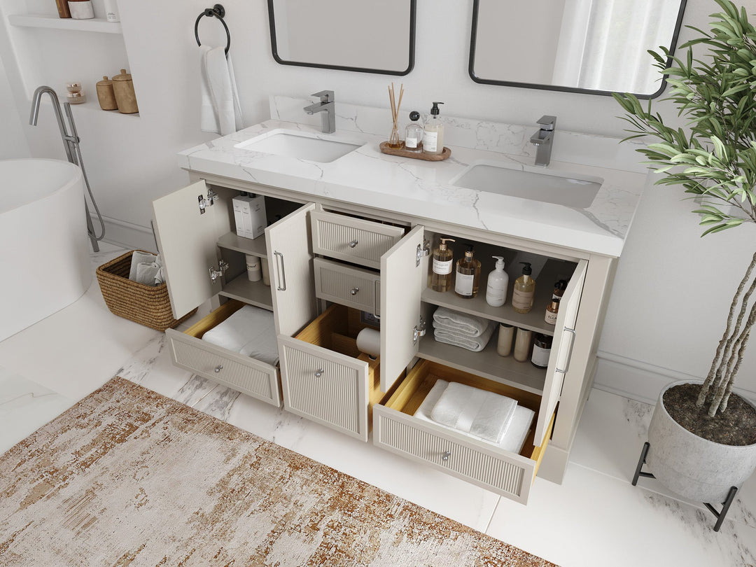 Alys 60 in. W x 22 in. D Double Sink Bathroom Vanity