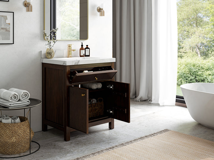 Sonoma Teak Wood 30 in. W x 22 in. D Single Sink Bathroom Vanity - photo 3