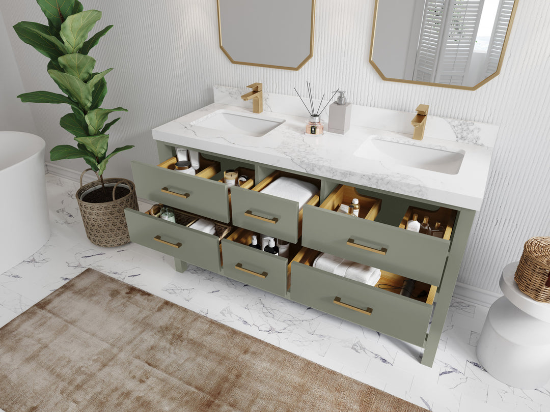 Parker 60 in. W x 22 in. D Double Sink Bathroom Vanity