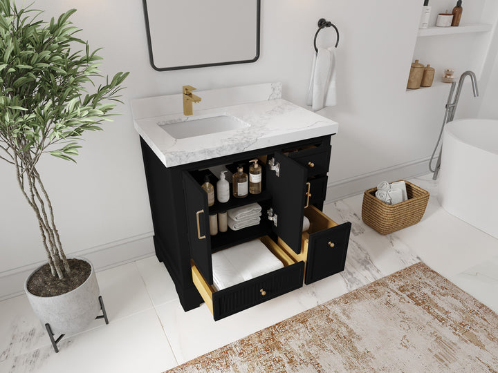 Alys 36 in. W x 22 in. D Left Offset Sink Bathroom Vanity - photo 3