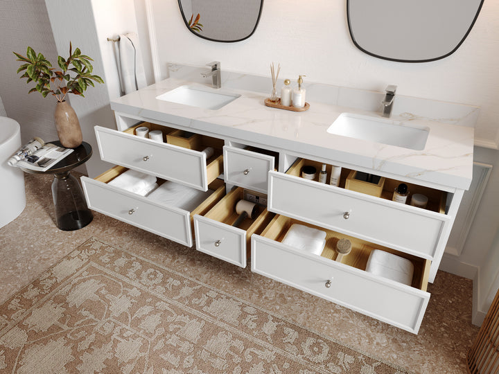 Roswell Floating 72 in. W x 22 in. D Double Sink Bathroom Vanity - photo 3