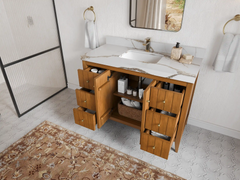 Atlanta Teak Wood 48 in. W x 22 in. D Single Sink Bathroom Vanity - photo 3