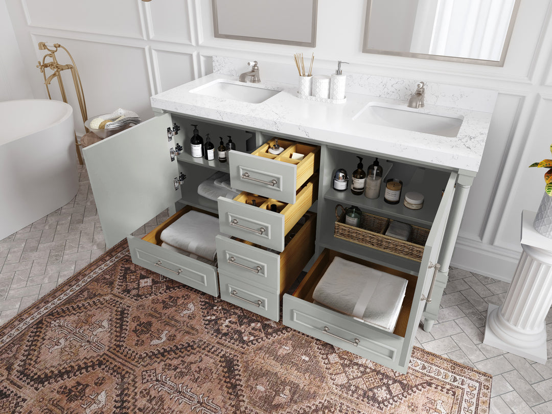 Aberdeen 60 in. W x 22 in. D Double Sink Bathroom Vanity