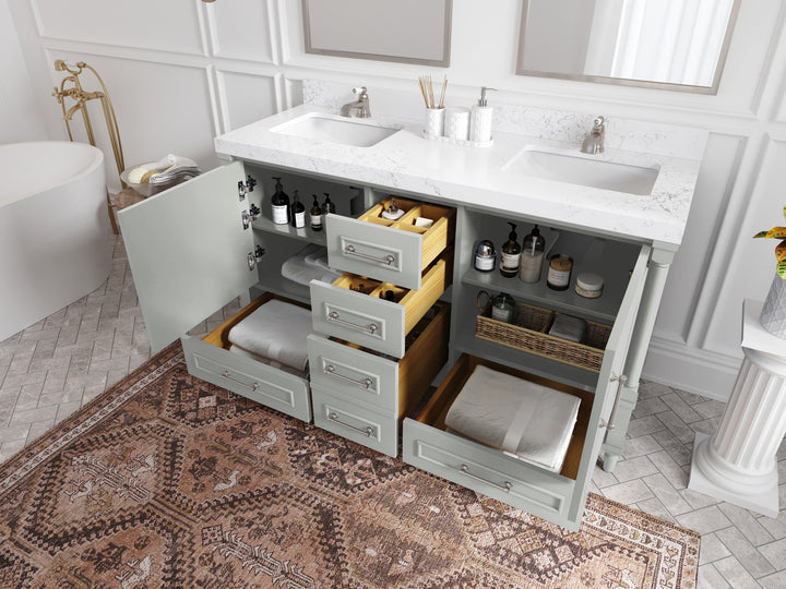 Aberdeen 60 in. W x 22 in. D Double Sink Bathroom Vanity - photo 3