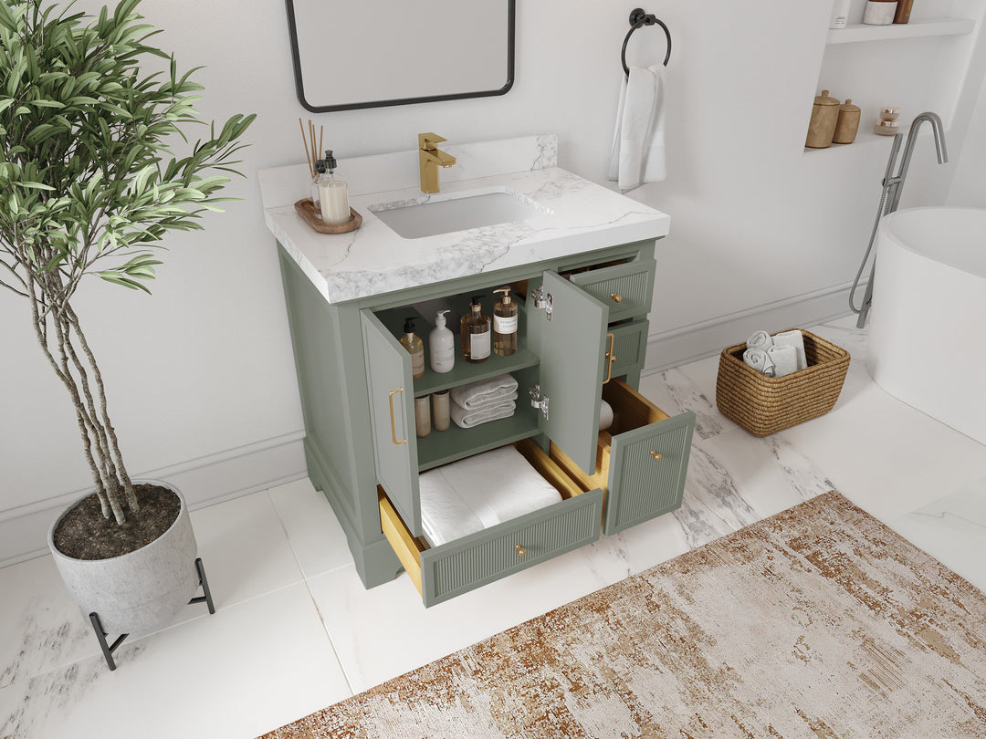 Alys 36 in. W x 22 in. D Center Sink Bathroom Vanity