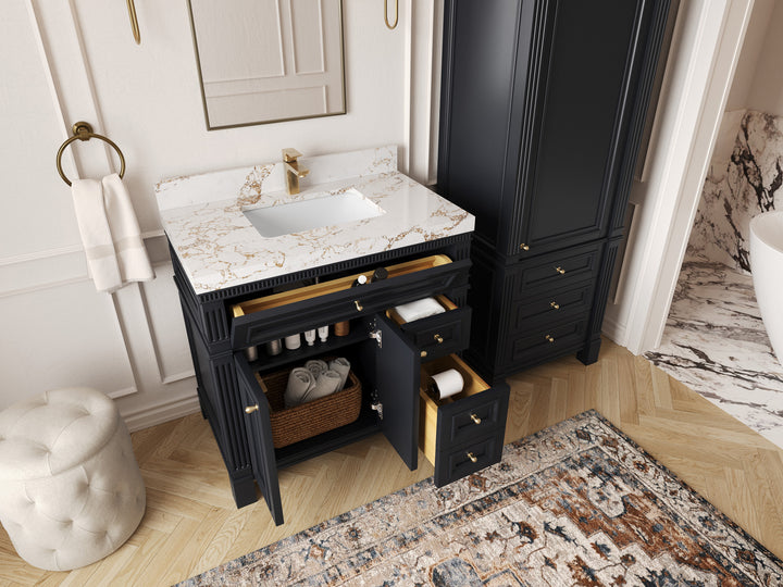 Paris 36 in. W x 22 in. D Center Sink Bathroom Vanity - photo 3
