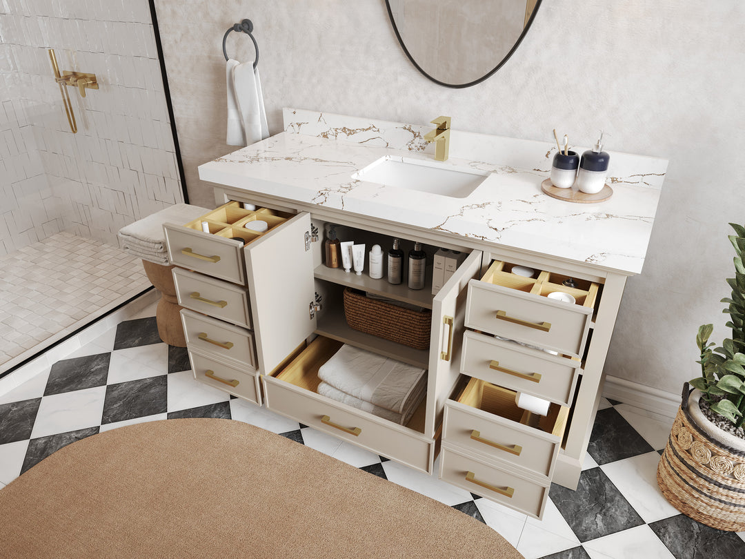 Charlotte 60 in. W x 22 in. D Single Sink Bathroom Vanity