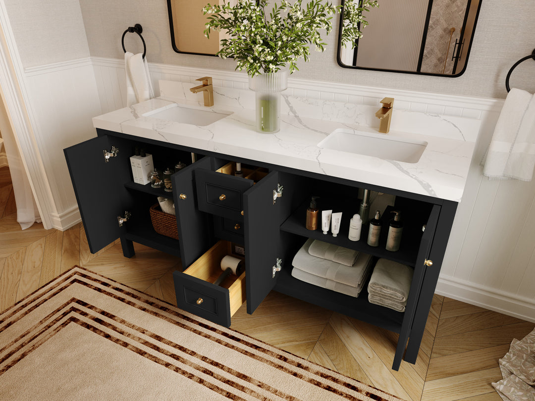 Nashville 72 in. W x 22 in. D Double Sink Bathroom Vanity