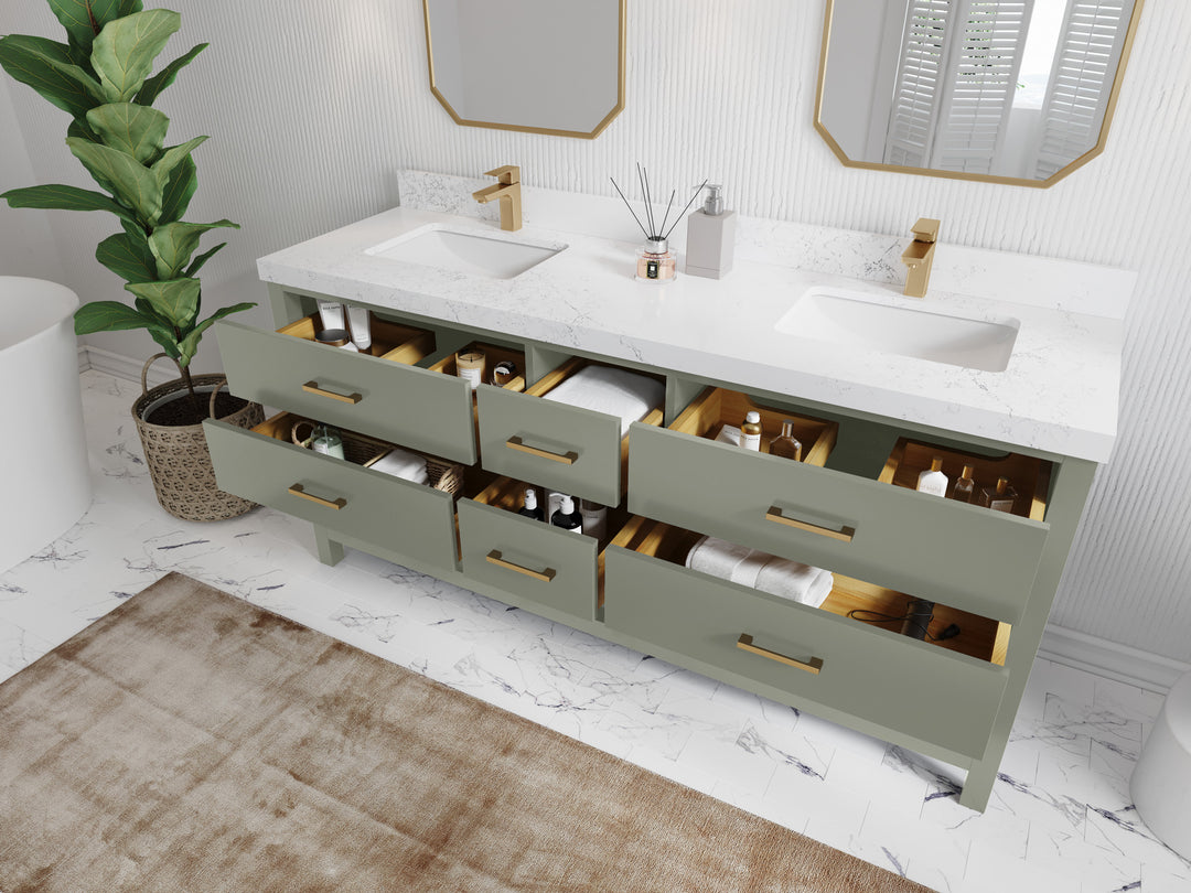 Parker 72 in. W x 22 in. D Double Sink Bathroom Vanity