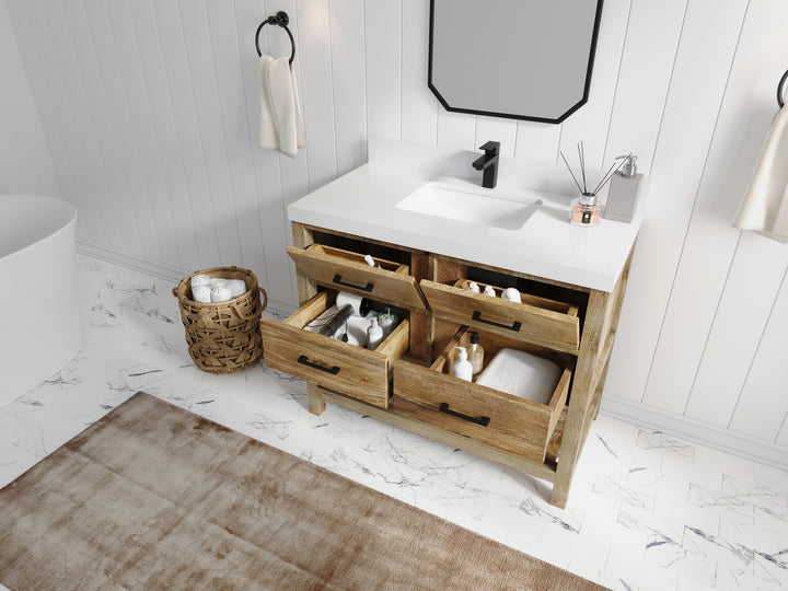 Parker Mango Wood 42 in. W x 22 in. D Single Sink Bathroom Vanity - photo 3