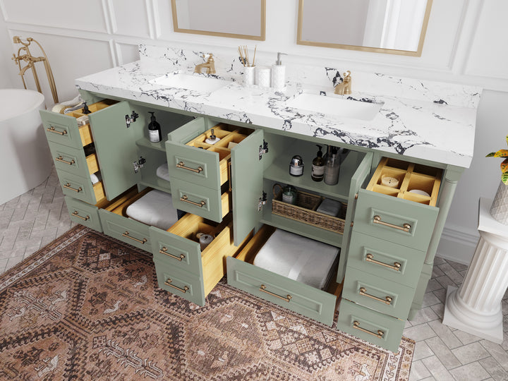 Aberdeen 80 in. W x 22 in. D Double Sink Bathroom Vanity - photo 3