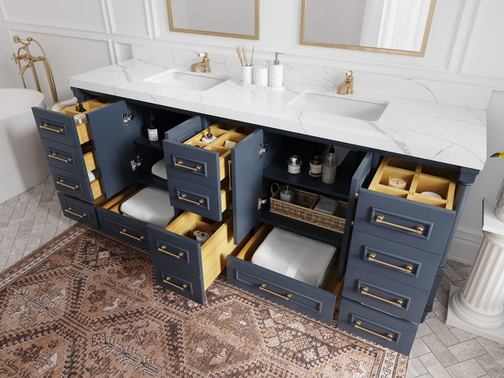 Aberdeen 84 in. W x 22 in. D Double Sink Bathroom Vanity - photo 3