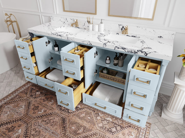Aberdeen 80 in. W x 22 in. D Double Sink Bathroom Vanity - photo 3