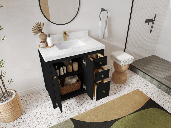 Chicago 36 in. W x 22 in. D Center Sink Bathroom Vanity - photo 3