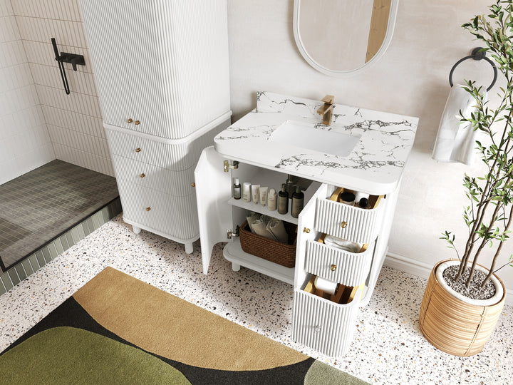 Miami Collection Bath Vanity - 36" W x 22" D with Center Sink - photo 3