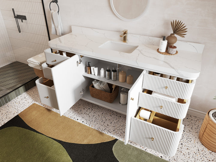 Miami 72 in. W x 22 in. D Double Sink Bathroom Vanity - photo 3