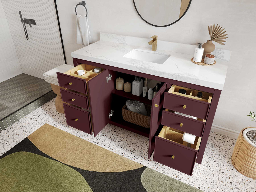 Chicago 60 in. W x 22 in. D Single Sink Bathroom Vanity