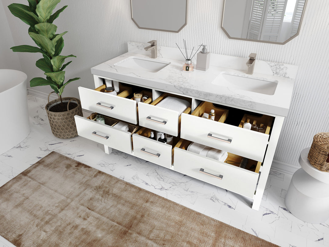 Parker 60 in. W x 22 in. D Double Sink Bathroom Vanity
