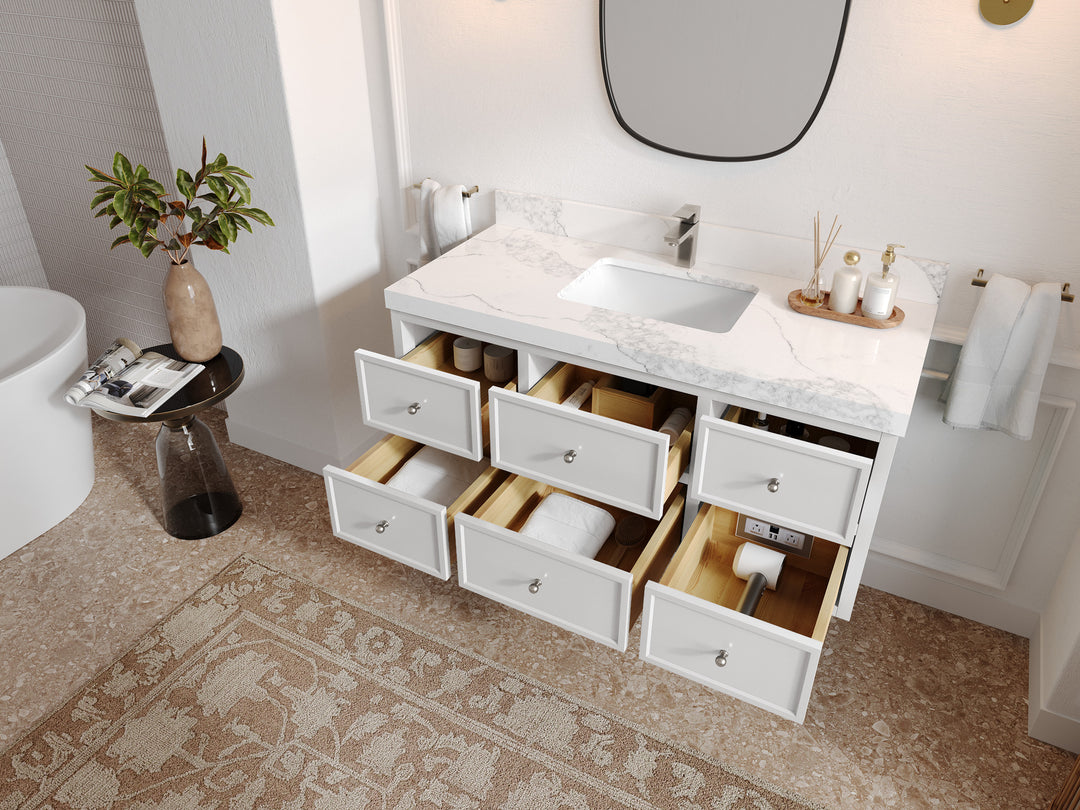 Roswell Floating 48 in. W x 22 in. D Single Sink Bathroom Vanity