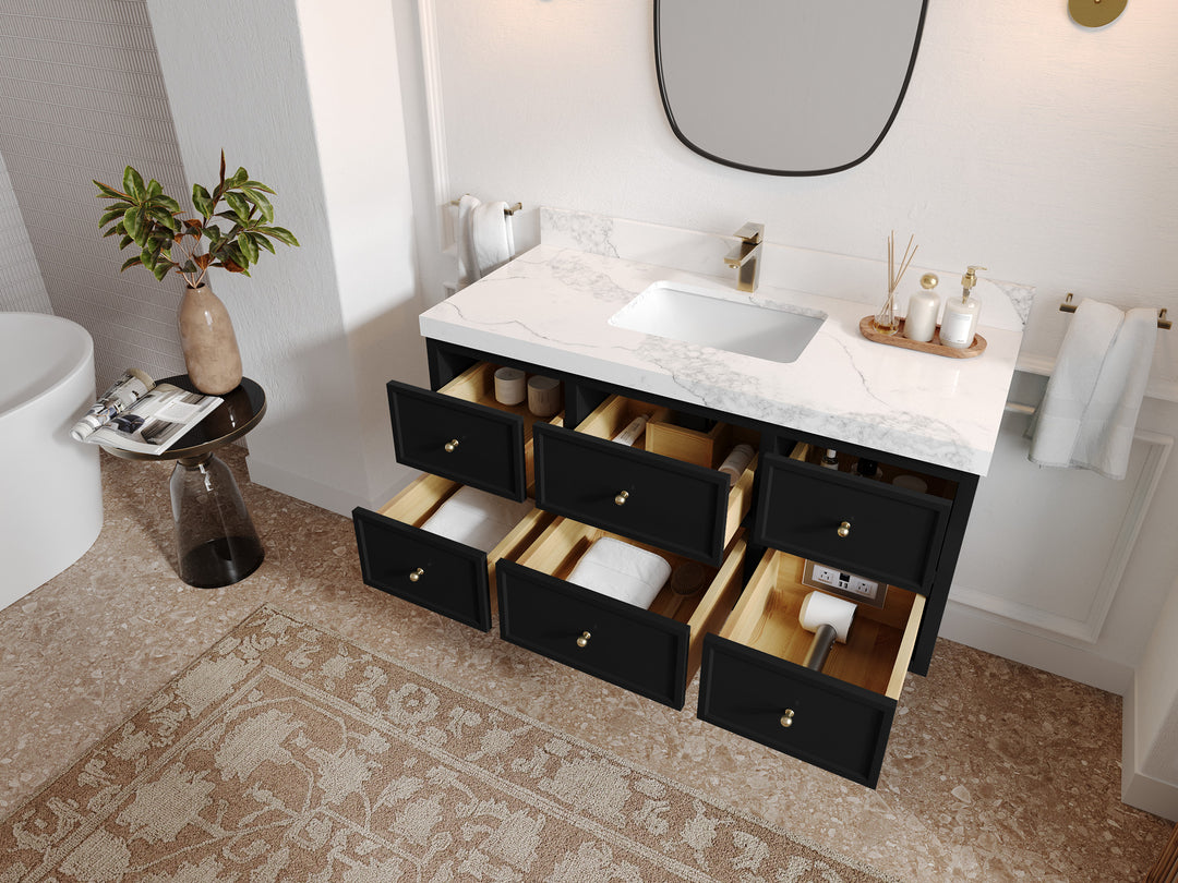 Roswell Floating 48 in. W x 22 in. D Single Sink Bathroom Vanity