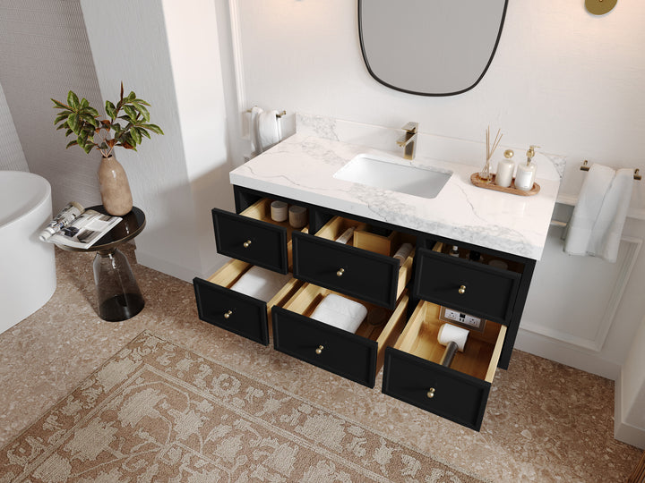 Roswell Floating 48 in. W x 22 in. D Single Sink Bathroom Vanity - photo 3