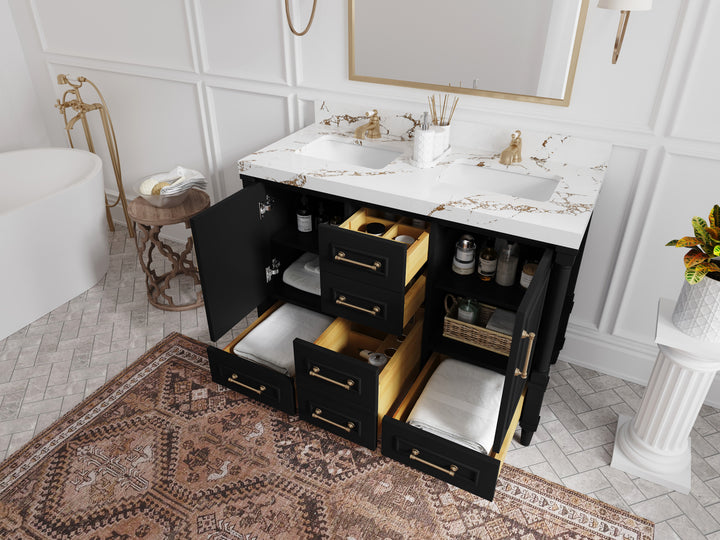 Aberdeen 48 in. W x 22 in. D Double Sink Bathroom Vanity - photo 4