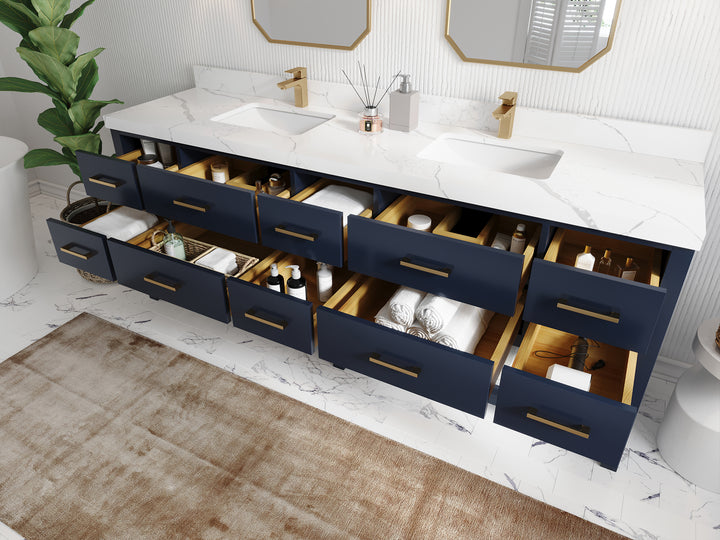 Parker 84 in. W x 22 in. D Double Sink Bathroom Vanity - photo 3