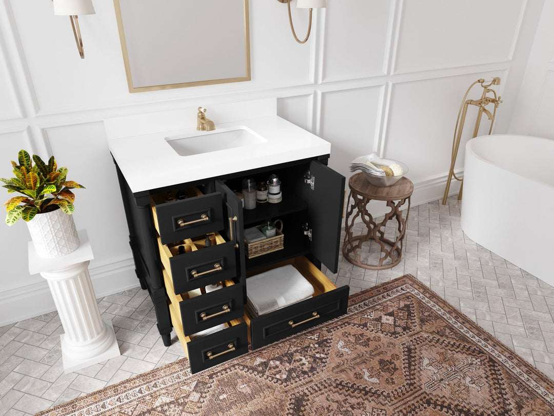 Aberdeen 36 in. W x 22 in. D Center Sink Bathroom vanity