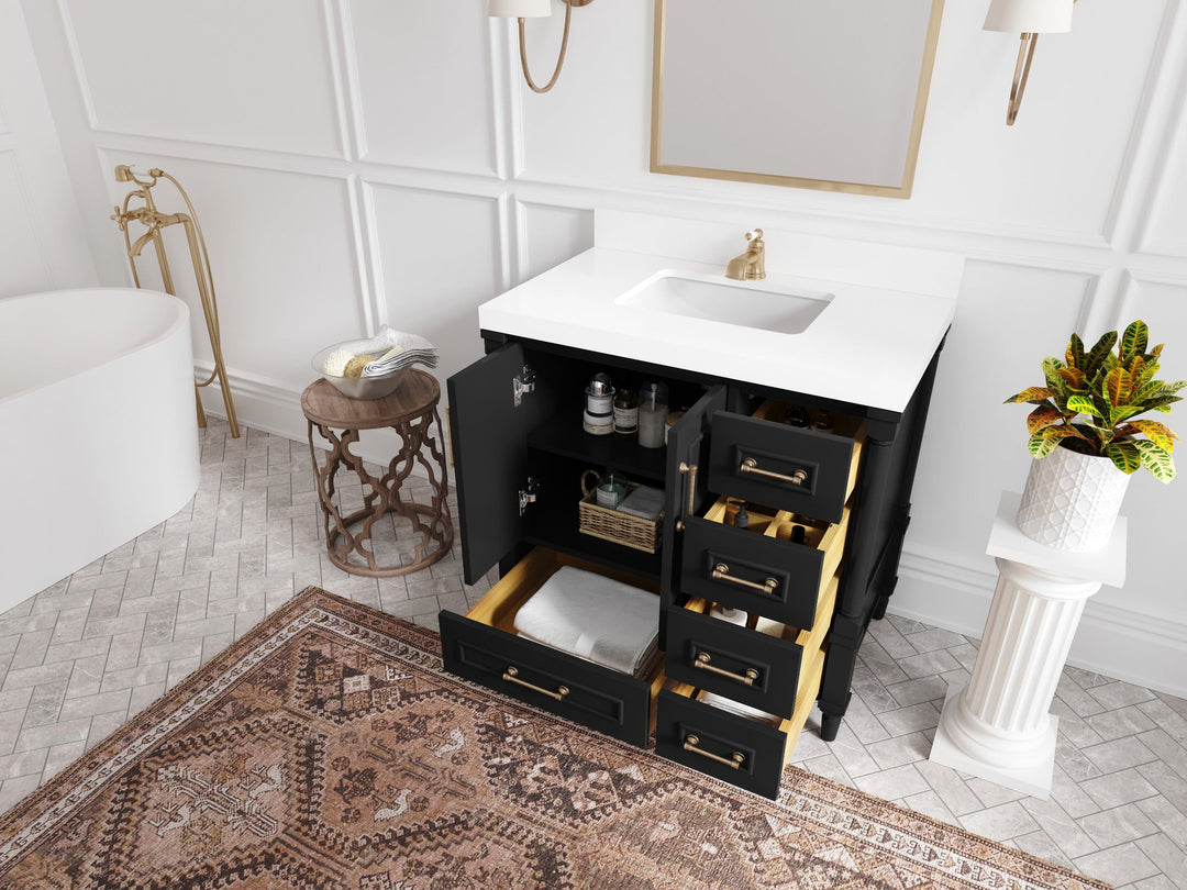 Aberdeen 36 in. W x 22 in. D Center Sink Bathroom Vanity