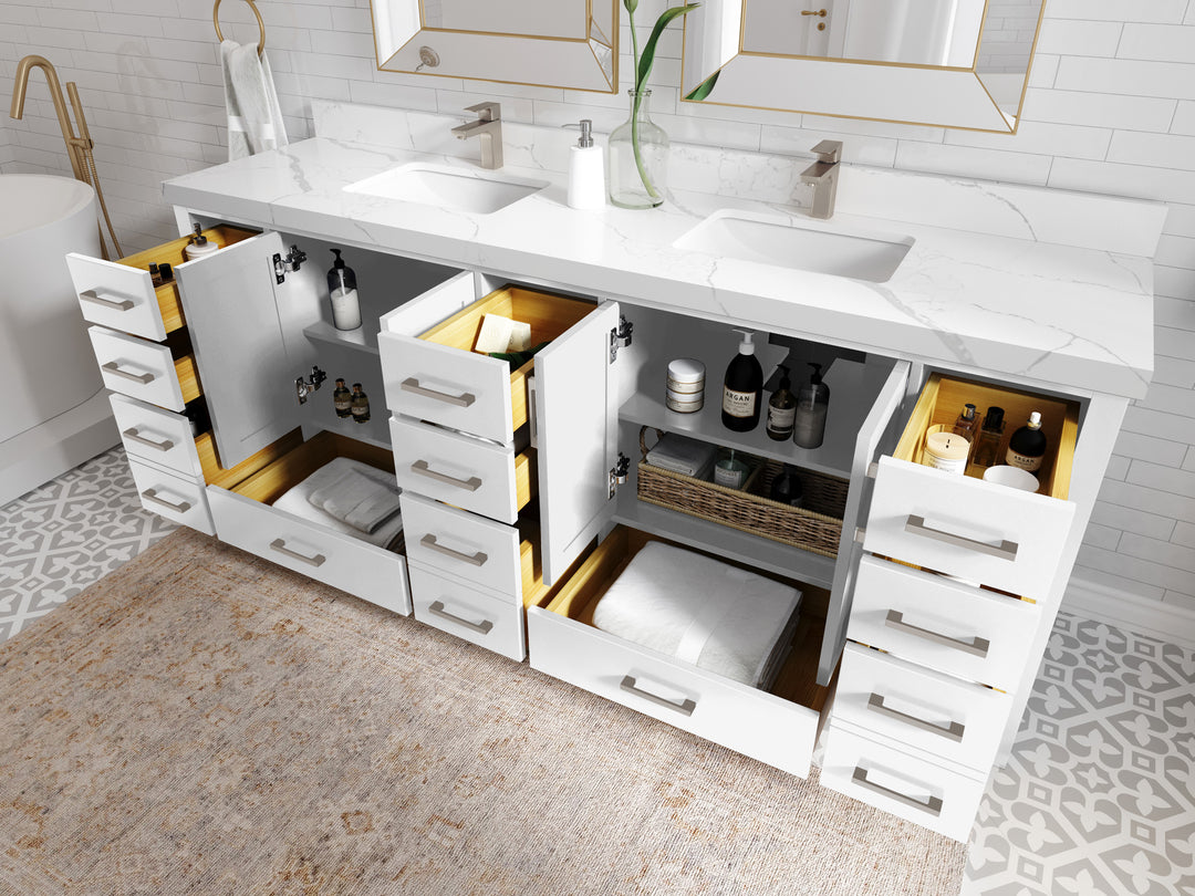 Malibu 84 in. W x 22 in. D Double Sink Bathroom Vanity