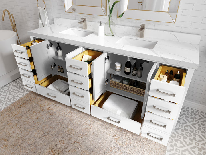 Malibu 84 in. W x 22 in. D Double Sink Bathroom Vanity - photo 3