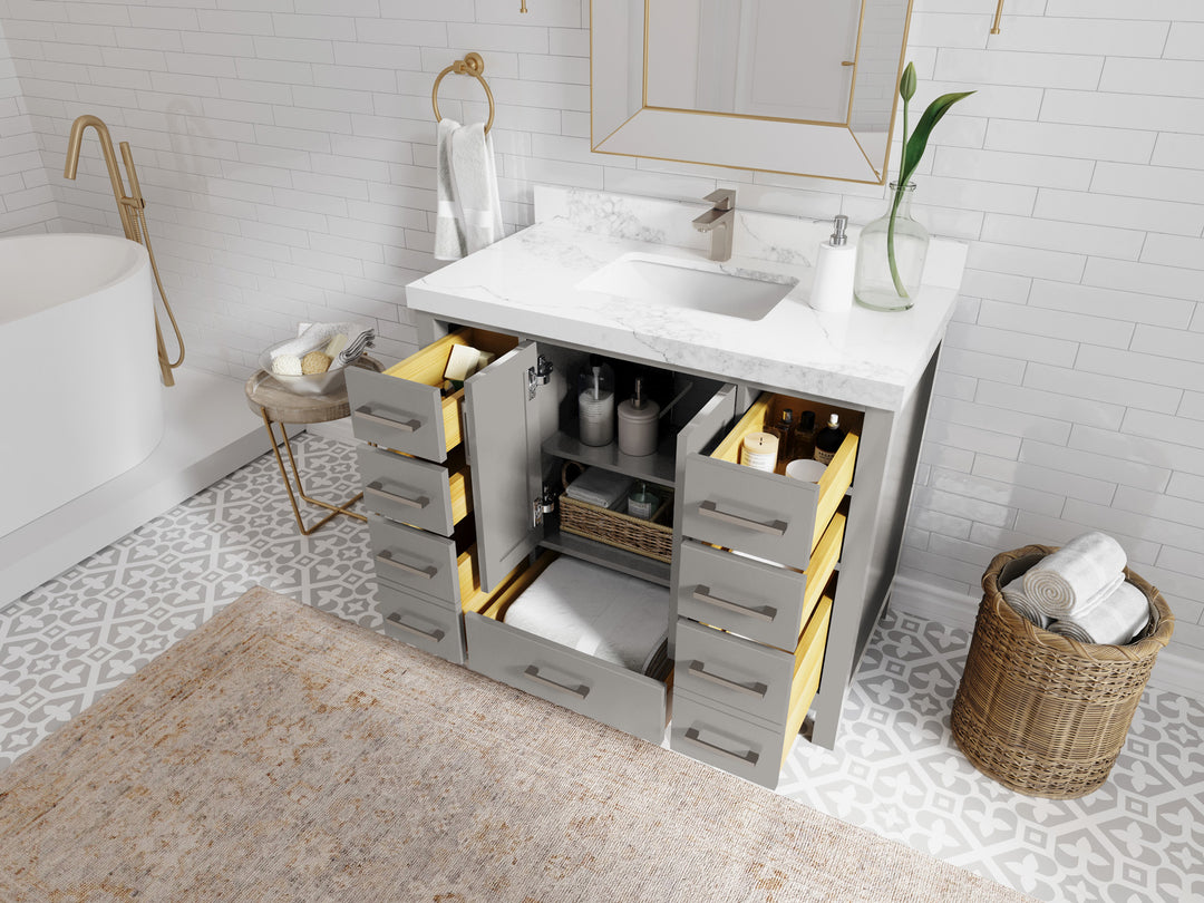 Malibu 42 in. W x 22 in. D Single Sink Bathroom Vanity