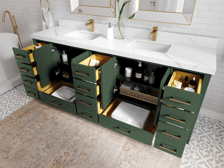 Malibu 84 in. W x 22 in. D Double Sink Bathroom Vanity - photo 3