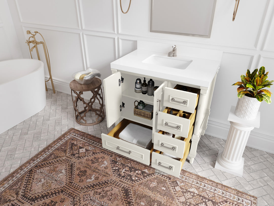 Aberdeen 36 in. W x 22 in. D Center Sink Bathroom Vanity