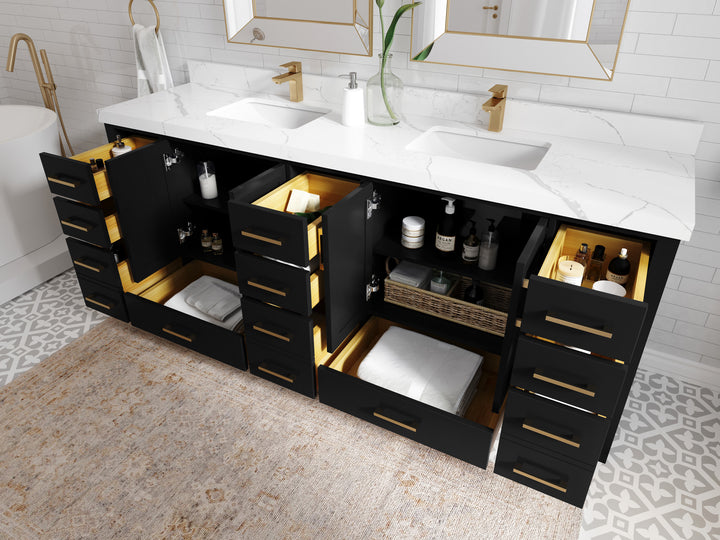 Malibu 84 in. W x 22 in. D Double Sink Bathroom Vanity - photo 3