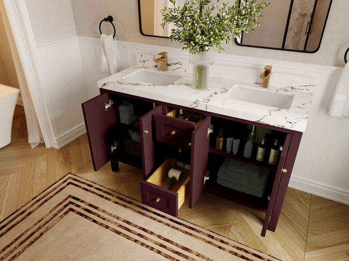 Nashville 60 in. W x 22 in. D Double Sink Bathroom Vanity - photo 3