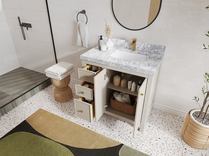 Chicago 36 in. W x 22 in. D Right Offset Sink Bathroom Vanity - photo 3