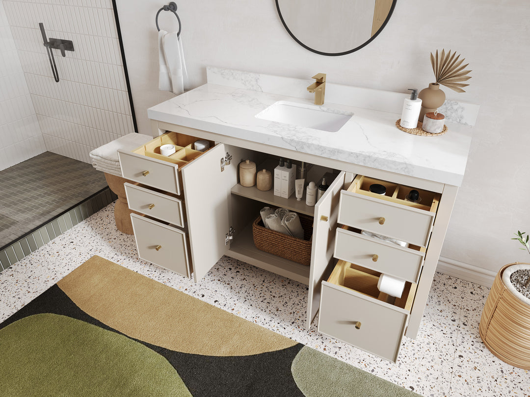 Chicago 60 in. W x 22 in. D Single Sink Bathroom Vanity
