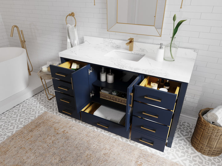 Malibu 60 in. W x 22 in. D Single Sink Bathroom Vanity - photo 3
