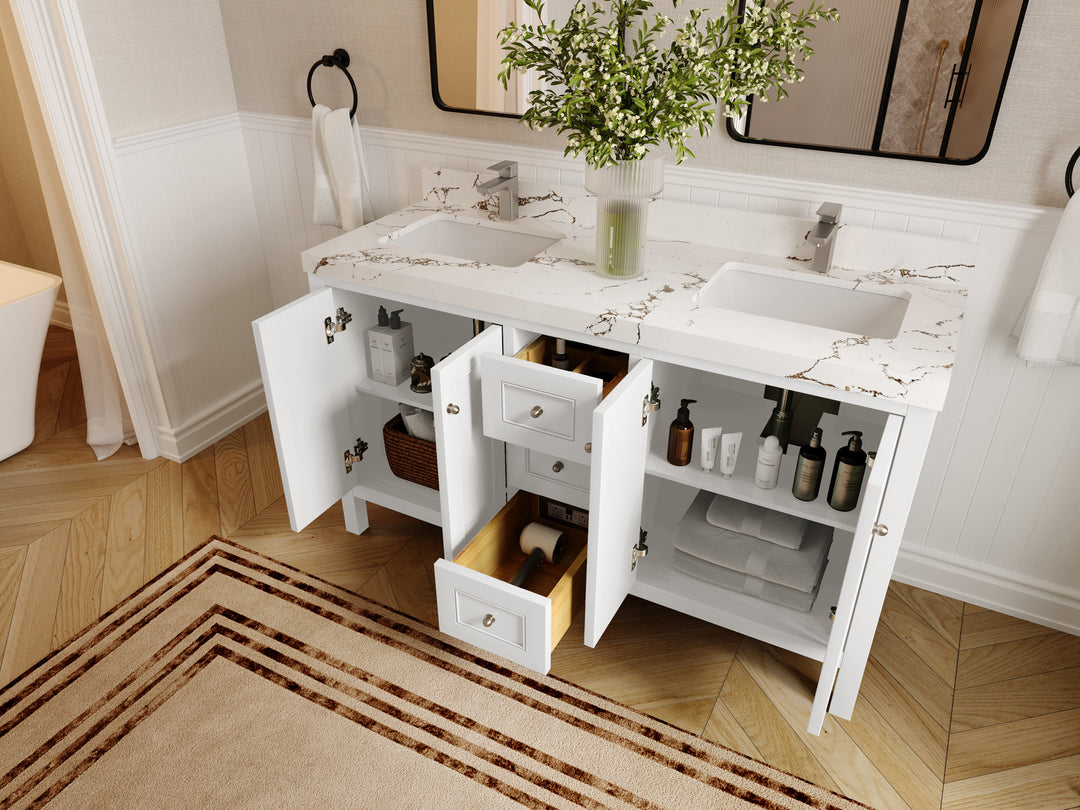 Nashville 60 in. W x 22 in. D Double Sink Bathroom Vanity