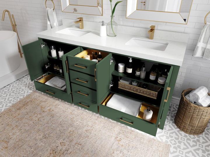 Malibu 72 in. W x 22 in. D Double Sink Bathroom Vanity - photo 3