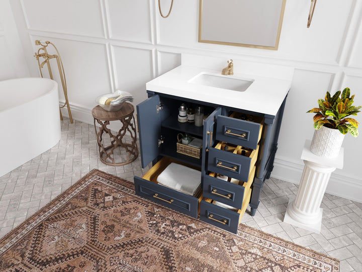 Aberdeen 36 in. W x 22 in. D Center Sink Bathroom Vanity - photo 4